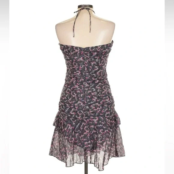 Isabel Marant toile Ilanka Printed Ruched Halter Minidress Size Euro 42 US  10 - threedaughtersproperties.com